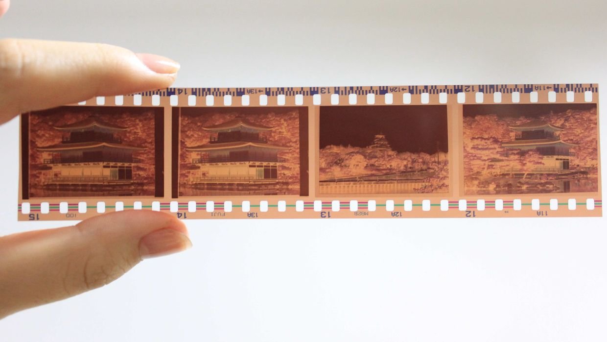 A strip of film frames, for how AI samples still frames rather than watching.