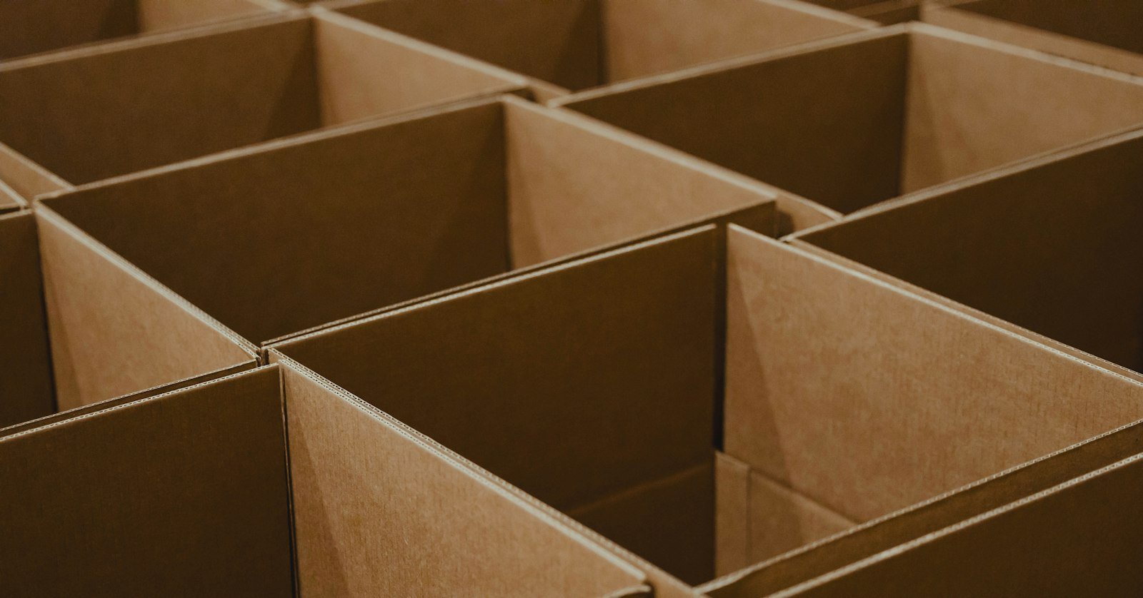 A card box fitted with dividers.