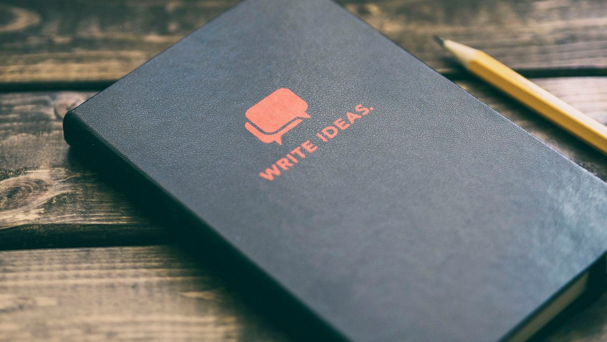 A worn, well-used notebook.