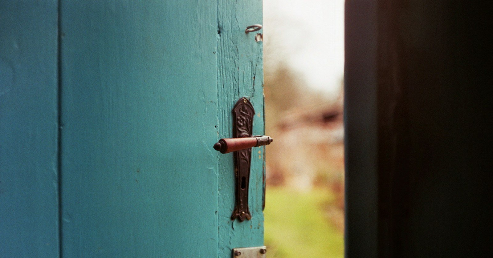 An open door standing ajar.