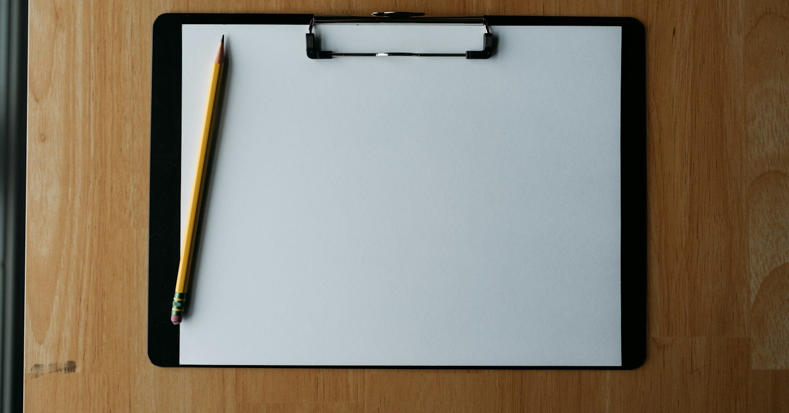 A checklist held on a clipboard.