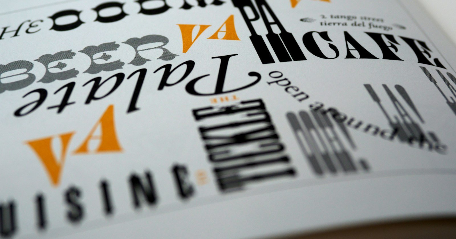 Close-up of dense printed text running down a page.