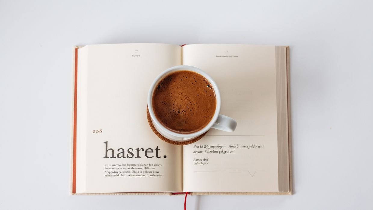 An open book showing two pages of clean, even typesetting.