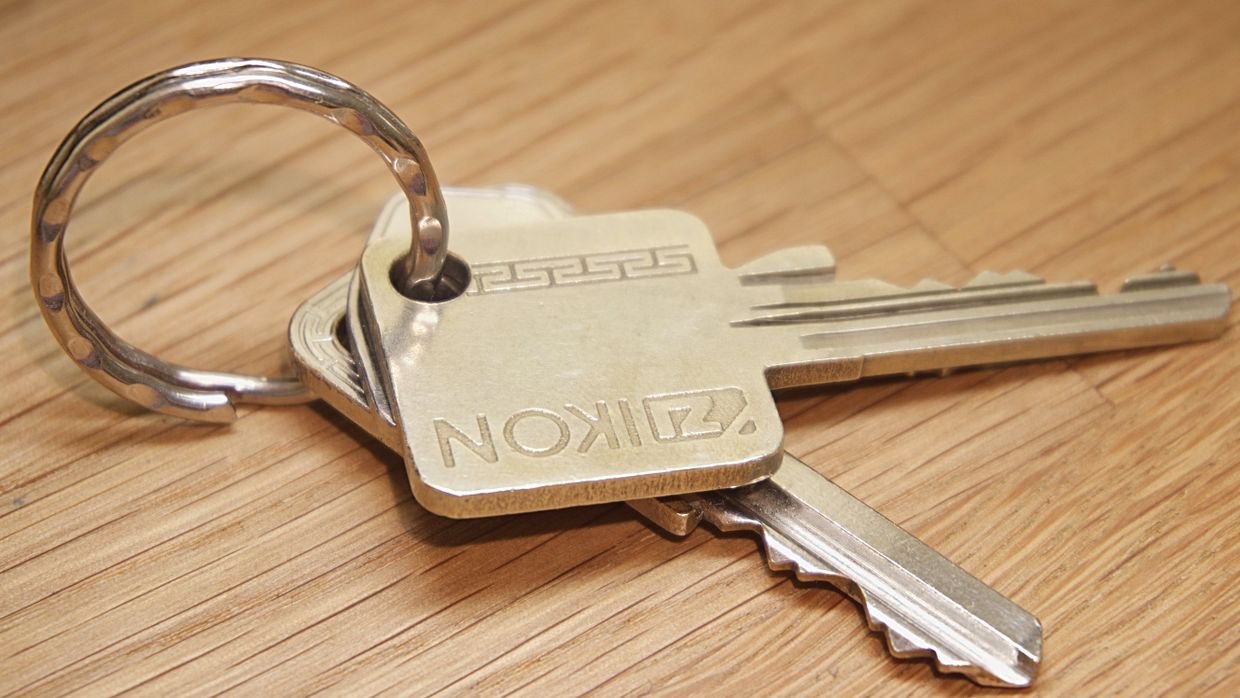 Several identical keys on a ring.