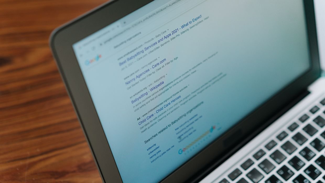 A web page open on a laptop screen.
