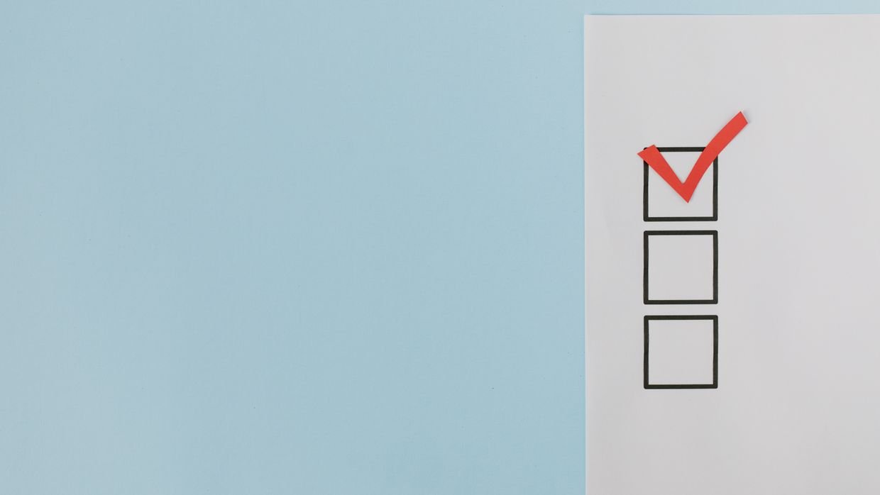 A checklist with several boxes ticked.