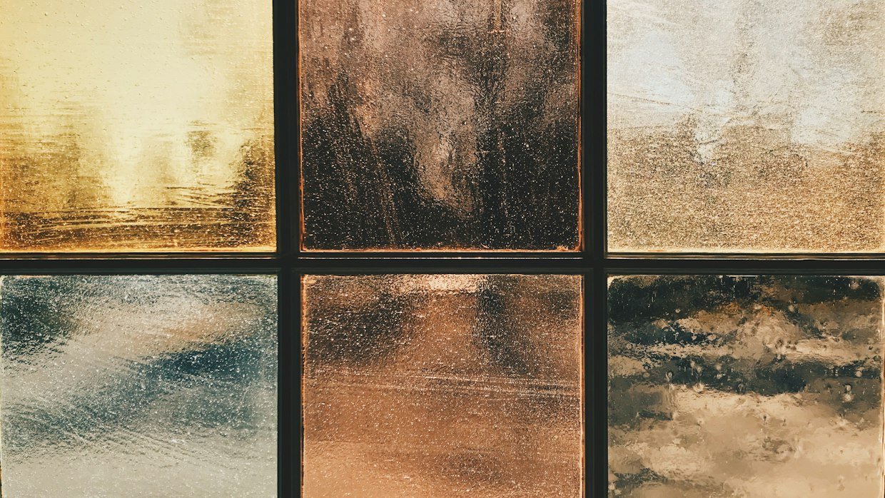 Light through a frosted glass window.