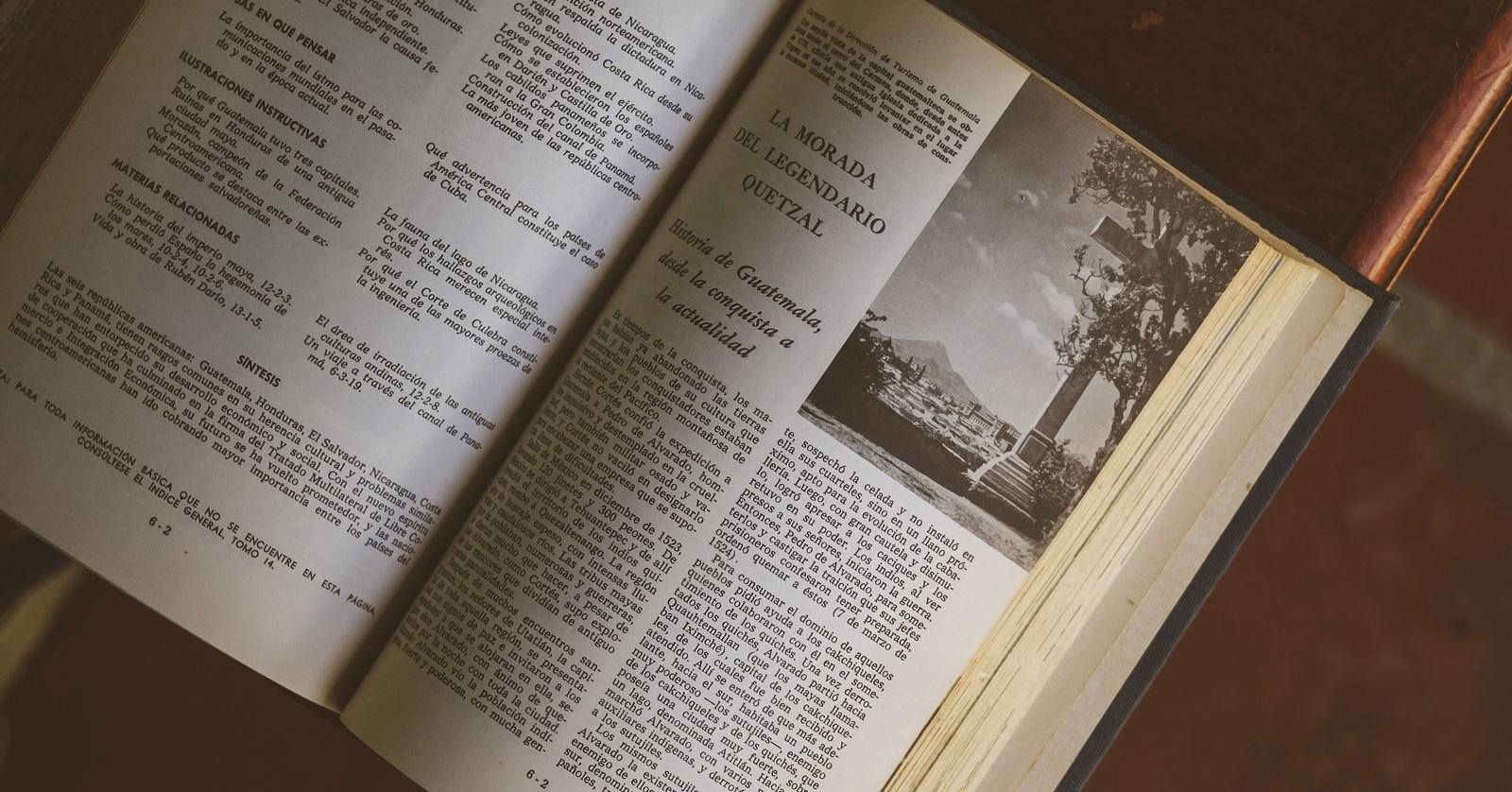 A language book open on a table.