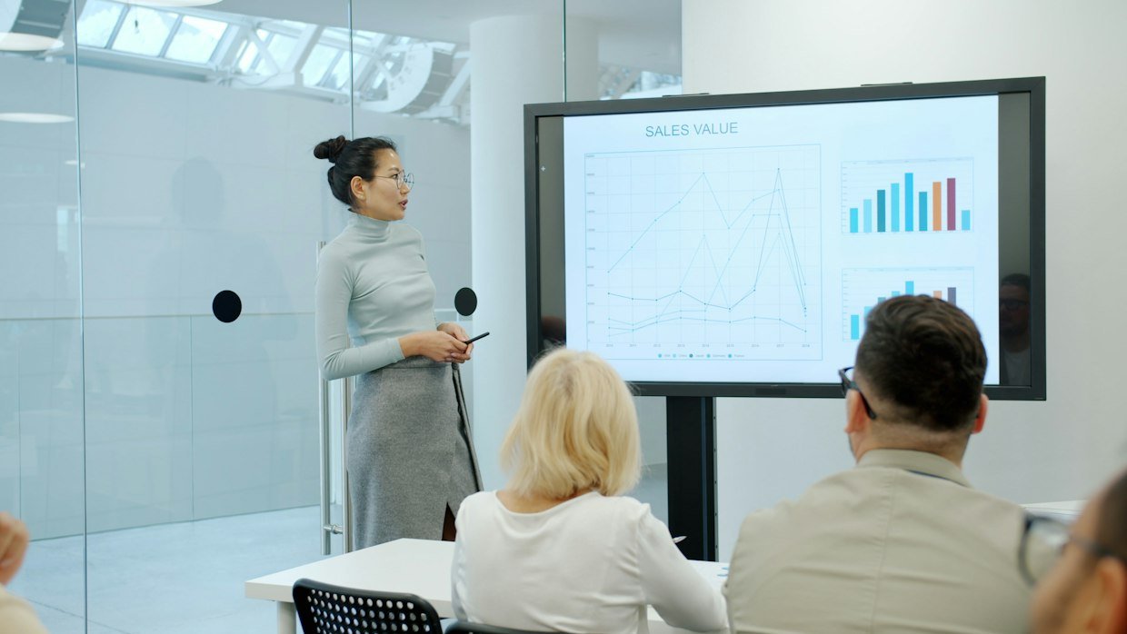 A presentation slide on screen, which is missing from any summary built from captions.