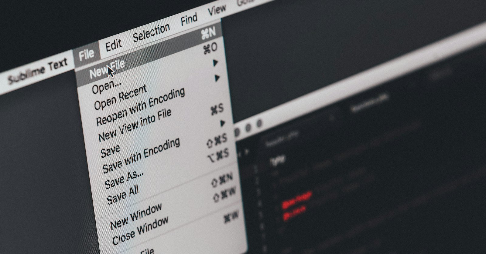 A plain text file open on a screen.