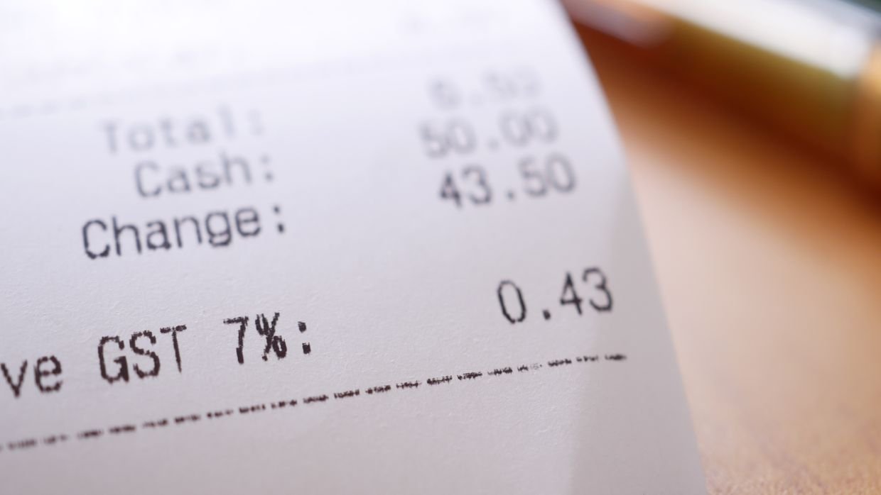 A printed receipt on thin paper.