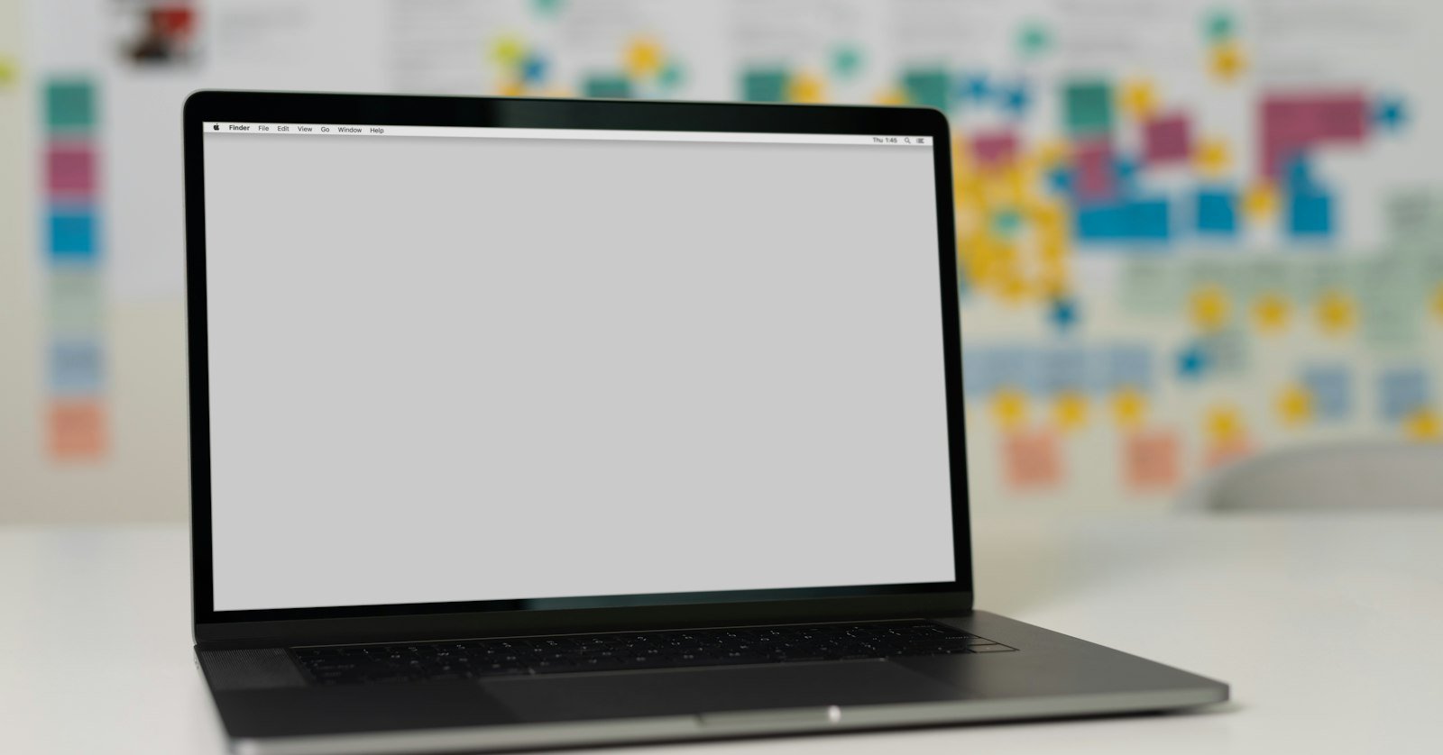 A document open on a laptop screen.
