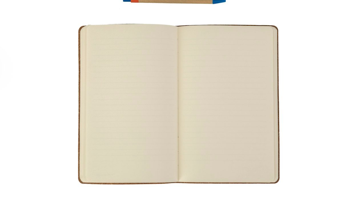 A notebook page with gaps left between the notes.