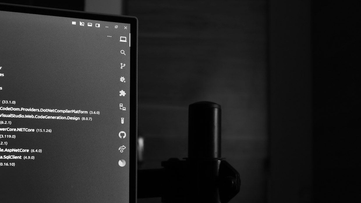 Streaming software settings on a monitor, where latency and captions are chosen.