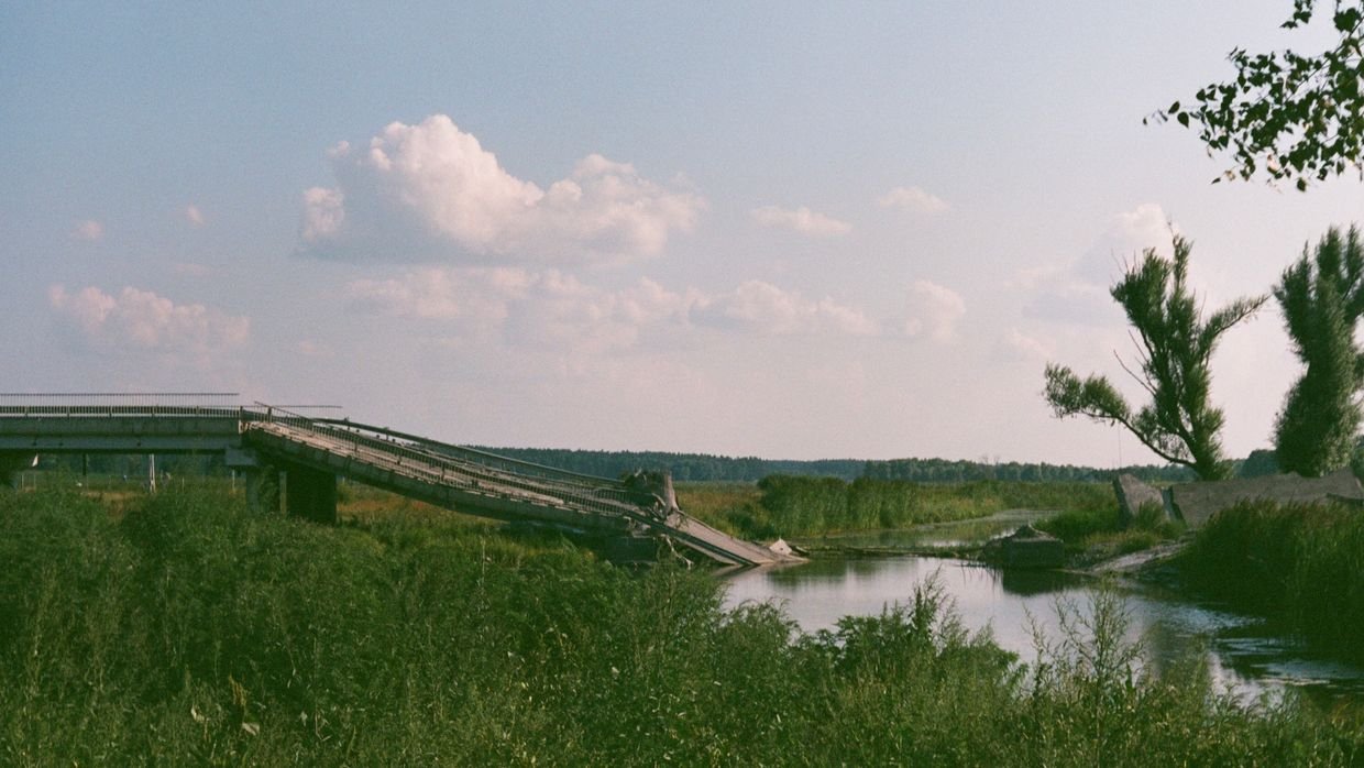A bridge with a section missing from the middle.