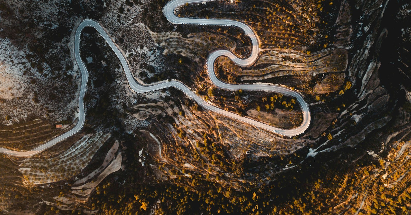 A long road winding into the distance.