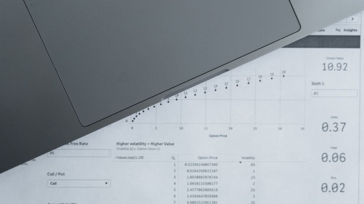 A printed grid of rows and columns.