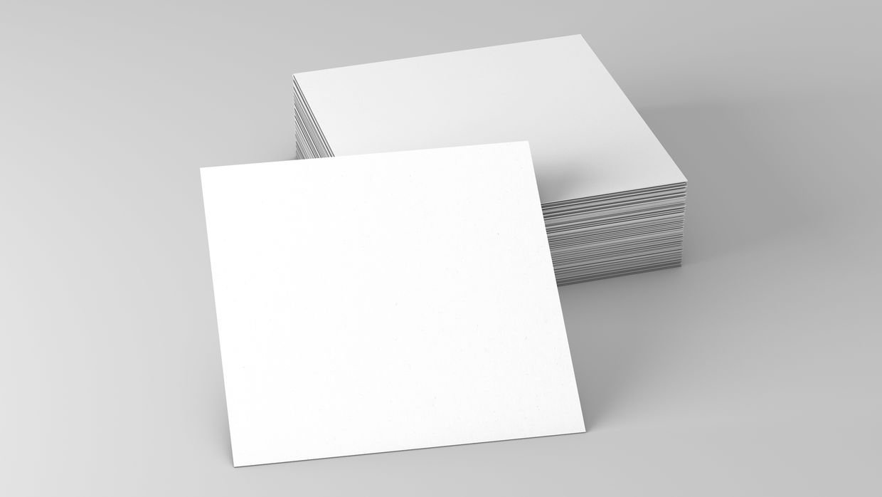 A neat stack of printed documents.