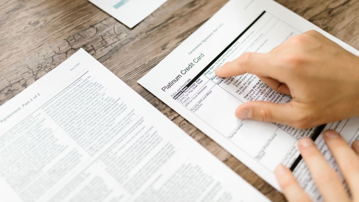 A densely printed terms document.
