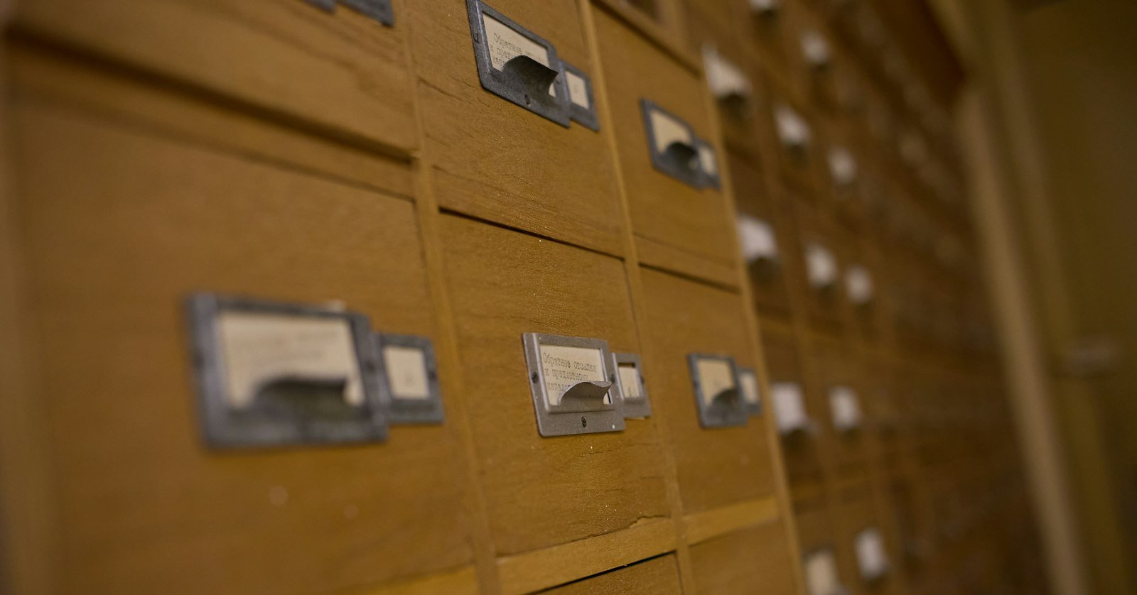 Library catalog drawers, for Recall’s saved knowledge base of everything you read.