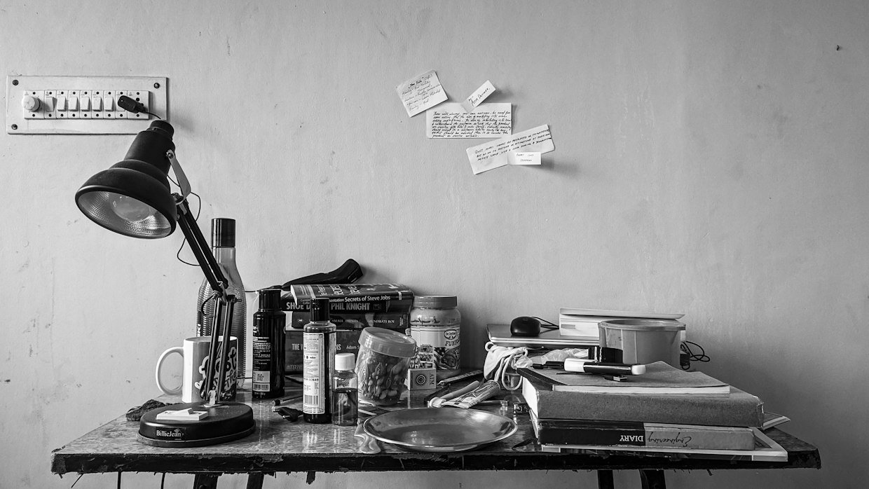 A pile of papers, for what a library becomes when nothing in it is revisited.