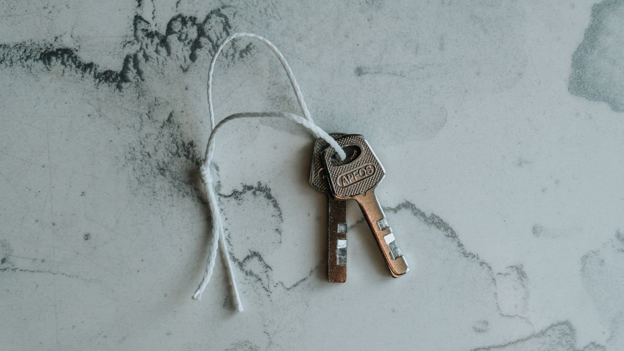 Two differently shaped keys side by side.