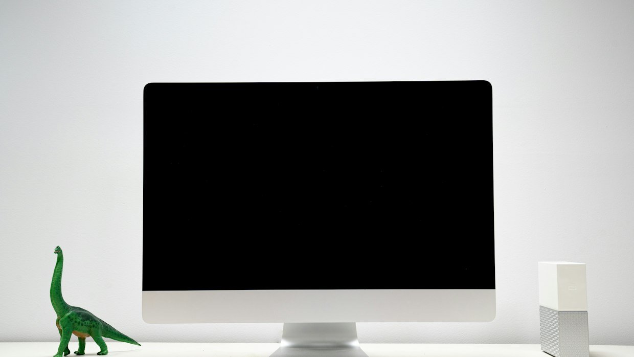 A privacy filter fitted to a monitor.
